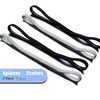 Sumind 4 Pieces Thick NonSlip Elastic Sport Headbands Football Hair Headbands for Women and Men Black Gray