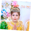 Lurrose Sweet 15 Birthday Tiara Crown Headband with Rhinestone Sparkle Elegant Party Accessory for Girls Celebrating Qui