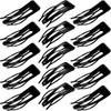 32 Pieces Hair Clips Set 3 Prong Double Grip Metal Barrettes Hair Comb Accessories for Women Girls Hair Accessories Blac