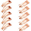 Chinco 24 Pcs Double Grip Hair Clips Metal Snap Clips Women Barrettes for Hair Making Salon SuppliesRose Gold2 Inch