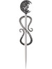 HAQUIL Dragon Crescent Moon Hairpin Metal Alloy Hair Accessory with Antique Silver Finish Viking Dragon on Moon Hair Pin