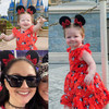 CellElection 8PCS Sequin Mouse Ears Hair Clips Glitter Hair Bows Cute Mice Ears Clips Barrettes for Women Girls Hair Acc