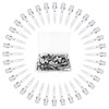 Tenalleys 50 Pcs Metal Duck Bill Hair Clips Silver Single Prong Hair Clips for Women Styling Hair Coloring Bows DIY Hair