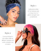 Artilady 7 Wide Headbands for Women Tie Dye Large Soft Cloth Headwrap Elastic Stretchy Head Bands Boho Turban Hair Bands