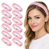 Mandala Crafts Rose Gold Glitter Sequin Headbands for Women 12Pack Elastic Sparkle Bands for Disco Dance Carnival Party