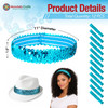 Mandala Crafts Teal Glitter Sequin Headbands for Women 12Pack Elastic Sparkle Bands for Disco Dance Carnival Party or Co