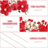 Chinese Hairpin for Wedding Red Tassel Hair clips Pearl Hanfu Pins Flower Hair Pins Hair Chopsticks Vintage Classical St