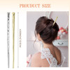 RAYNAG 4 Pack Bun Hair Sticks Metal Hair Chopsticks Charms Girl Women Hair Pin Alloy Hair Pick Gold and Silver 49inch