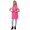 Plum Hill Pink Hair Stylist Apron with Rhinestone Tools for Hairdresser Cosmetologist or Salon 3 Pockets Adjustable Neck