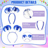 Hoteam 48 Pcs Pom Pom Headband Carnival Party Tinsel Wrapped Ponytail Head Bopper Costume Headwear Hair Accessories Wome