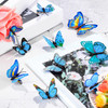 24 Pieces Blue Butterfly Hair Clips Small Realistic Colorful Handmade 90s Blue Butterfly Hair Clips Barrette Accessories