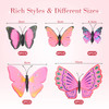 24 Pieces Blue Butterfly Hair Clips Small Realistic Colorful Handmade 90s Blue Butterfly Hair Clips Barrette Accessories