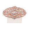 EVER FAITH 1920s Wedding Hair Accessories Austrian Crystal Bridal Art Deco Vintage Headpiece Side Comb for Women Bride C