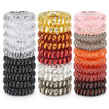 30 Pcs Spiral Hair Ties No Crease Coil Hair Ties Phone Cord Hair Ties for Thick Hair Women Ponytail Holder Elastics