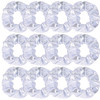 7 Pcs Shiny Metallic Cheer Dance Hair Scrunchies For Thick Hair School PerformanceSportsPracticePartyGymnastics Scrunchi