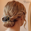 Parcelona France Onde Crystal Brown Tortoise Shell Celluloid Side Slide in Secure Grip Duck Fine Hair Claw for Yoga 2 34