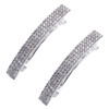 Meisuitd Crystal Hair Barrette 2 Pcs Sparkly Rhinestone Hair Clip French Design Bridal Fashion Gorgeous Bling Rhinestone