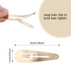 Lawie 100 Pack Bulk 236 Inch 6 CM Silver Gold Black Snap Metal Hair Clips Barrettes Hairpins Clips Thin Fine Bang Hair H