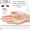 Camila Paris CP2207 French Small Banana Clip Hair Comb Flexible for Thin Hair Ponytail Holder Interlocking Styling Clips