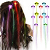 Novelty Place 12Pcs LED Hair Light Up Fiber Optic LED Hair Extension with Clip Bar Dancing Hairpin Flashing Braid Glow i