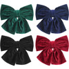4 Pieces Velvet Bow Hair Clips Big Alligator Hair Barrettes Accessories for Baby Toddlers Girls WomenRed Green Black Nav