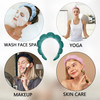 Luckybear Spa Headband for Washing Face Velvet Makeup Headband Bubble Skincare Head bands with Face Wash Wristbands Spon