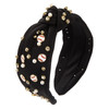 Radiate Elegance With Pearl Embellished Headband for Women Fashion Baseball Pearl Rhinestone Jeweled Knotted Headband fo