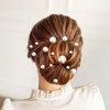 40 Packs Pearl Hair Pins Bridal Wedding White Pearl Hair Accessories Bobby Clips for Brides and BridesmaidsMix Size