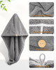 YFONG 3 Pack Hair Drying Towels Hair Towel with Button Super Absorbent Microfiber Hair Towel for Curly Hair Fast Drying