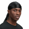 Black Silky Satin Durags for Men Women Durag Silk Satin Du Rags Long Tail Do Rag Cap Designer Doo Rags Cap Headwrap for