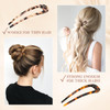 2 Pack Benefree French Style Cellulose Acetate Tortoise Shell U Shaped 47 inch Hair Pins Fork 2 Prong Updo Chignon Pin f