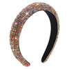 Wecoe 1pc Rhinestone Headband Women Girls Thick Padded Headband Bling Glitter Sparkly Colorful Diamond Head Band Fashion