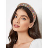 Wecoe 1pc Rhinestone Headband Women Girls Thick Padded Headband Bling Glitter Sparkly Colorful Diamond Head Band Fashion