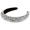 Wecoe Rhinestone Diamond Bling Glitter Sparkle Silver Fashion Headbands for Women and Girls Thick Padded Hair Accessorie
