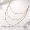 BeeSpring Crystal Head Chain Jewelry Pearl Gold Hair Bridal Headpiece Hair Accessories for Women