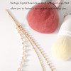 BeeSpring Crystal Head Chain Jewelry Pearl Gold Hair Bridal Headpiece Hair Accessories for Women