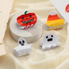 Halloween HairClaw Clips Halloween Pumpkin Ghost Candy Corn Charm Hair Clips for Women Festive Ponytail Clip Medium Hair