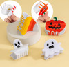 Halloween HairClaw Clips Halloween Pumpkin Ghost Candy Corn Charm Hair Clips for Women Festive Ponytail Clip Medium Hair