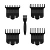 4 Pack T Outliners Guards Compatible with Andis 04710 and 04521 SnapOn Attachment 116 to 38 for Close Trimming Black