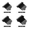 4 Pack T Outliners Guards Compatible with Andis 04710 and 04521 SnapOn Attachment 116 to 38 for Close Trimming Black