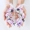 Campsis Flower Girls Headpiece Floral Headband Pearl Hair Accessory for Women and GirlsPurple