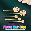 BARTOSI Flower Hair Clips Gold Hair Pins Floral Decorative Bobby Pins Bride Wedding Hair Accessories for Women and Girls