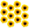 AUEAR 12 Pack Sunflower Alligator Clips Duckbill Hair Flower Barrettes Styling Accessories for Women Beach Summer Party