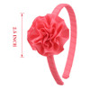 7Rainbows 1 Pcs Grosgrain Ribbon Pink Carnation Flower Headbands for Girls Toddlers Teens