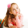 7Rainbows 1 Pcs Grosgrain Ribbon Pink Carnation Flower Headbands for Girls Toddlers Teens