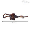 Parcelona French Rose Flower Twist N Clip Set of 2 Cellulose Acetate Shell Hair Clip Barrette 105 cm