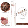 WILLBOND 18 Pcs Pearl Hair Pins Bridal Wedding Hair Accessories Rhinestone Crystal Bobby Clips for Brides Bridesmaids Fl