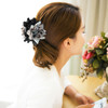 Merdia Hair Clip Flower Design Hair Claw Clips for Women Polyester Plastic Plaster Hair Clips Sturdy Hold Ideal for All