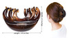 Youxuan 4 Inch Hair Claw for Women Pretty Clip Grip for Thick Hair Coffee