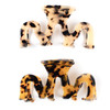 Large Hair Claw Clips Cutout Tortoise Shell Celluloid Hair Jaw Clips Hair Clamps for Women Ladies 2 Pack